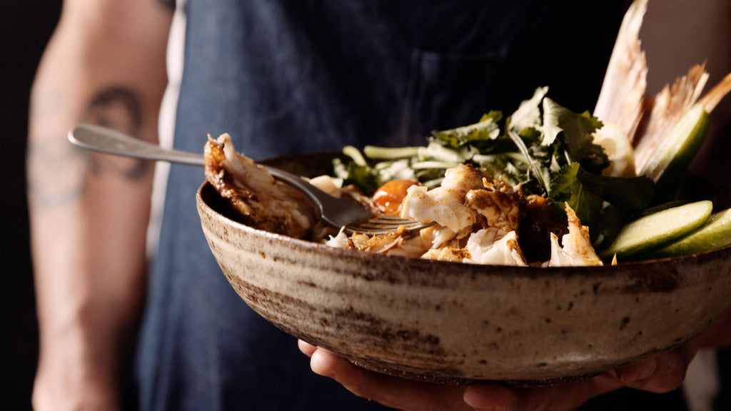 Curried Snapper with Pickles and Flatbread – Rio Vista Olives