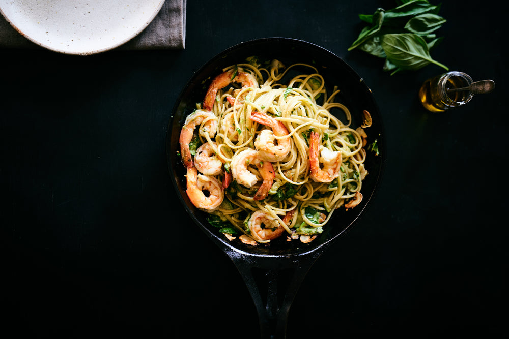 Linguini with Prawns, Garlic, Chilli and Fennel Seed