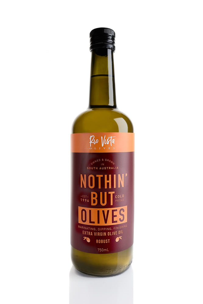 Nothin But Olives is Robust Extra Virgin Olive Oil perfect for meat and pasta. Best Australian Olive Juice high polyphenol